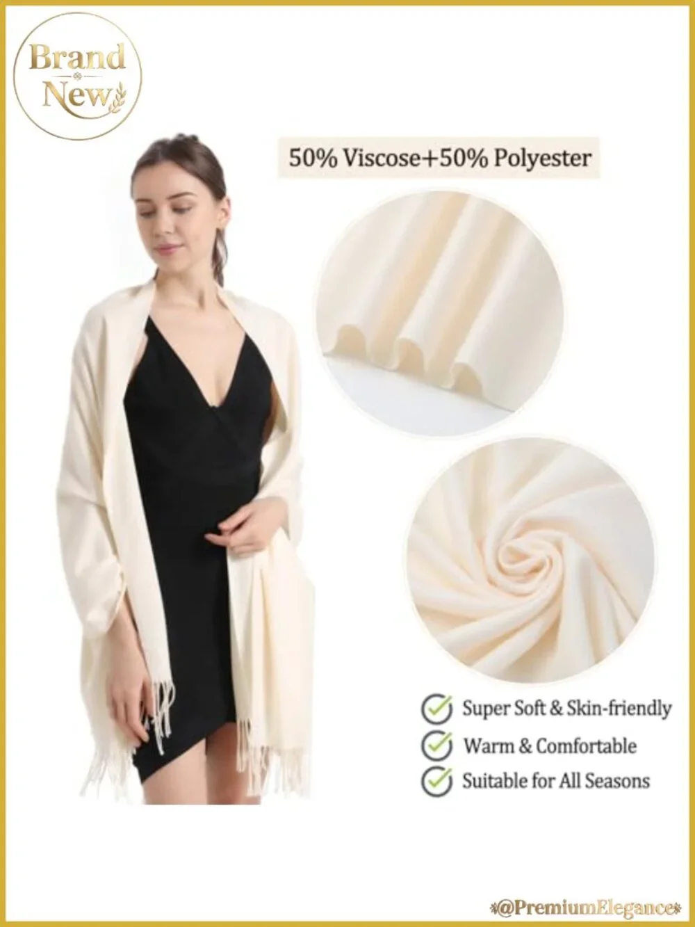 Soft Pashmina Scarf Shawl Wrap for Wedding Evening Party Dresses